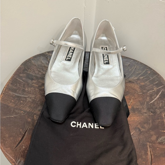 Chanel Silver Mary Jane - Picture 1 of 5